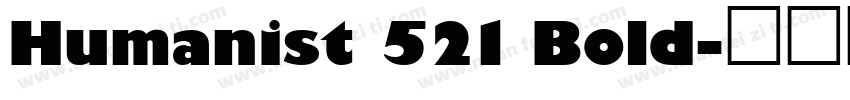 Humanist 521 Bold字体转换